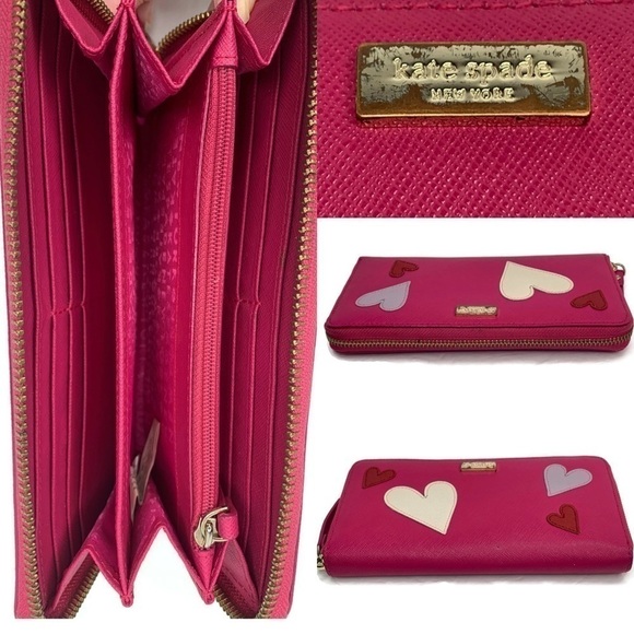 Kate Spade Hearts Truly Yours Pink Rare Wallet - Picture 2 of 2